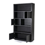 Kabinet Helsinki – eiken & eikenfineer zwart 120x220cm