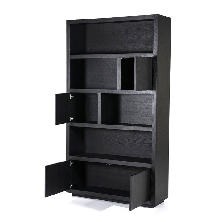 Kabinet Helsinki – eiken & eikenfineer zwart 120x220cm