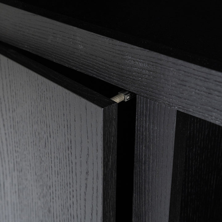 Kabinet Helsinki – eiken & eikenfineer zwart 120x220cm