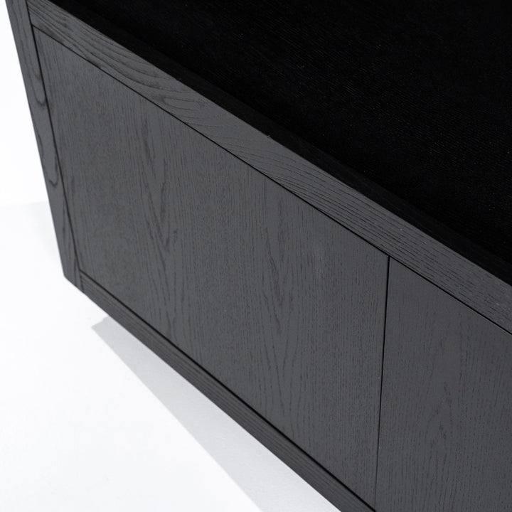 Kabinet Helsinki – eiken & eikenfineer zwart 120x220cm