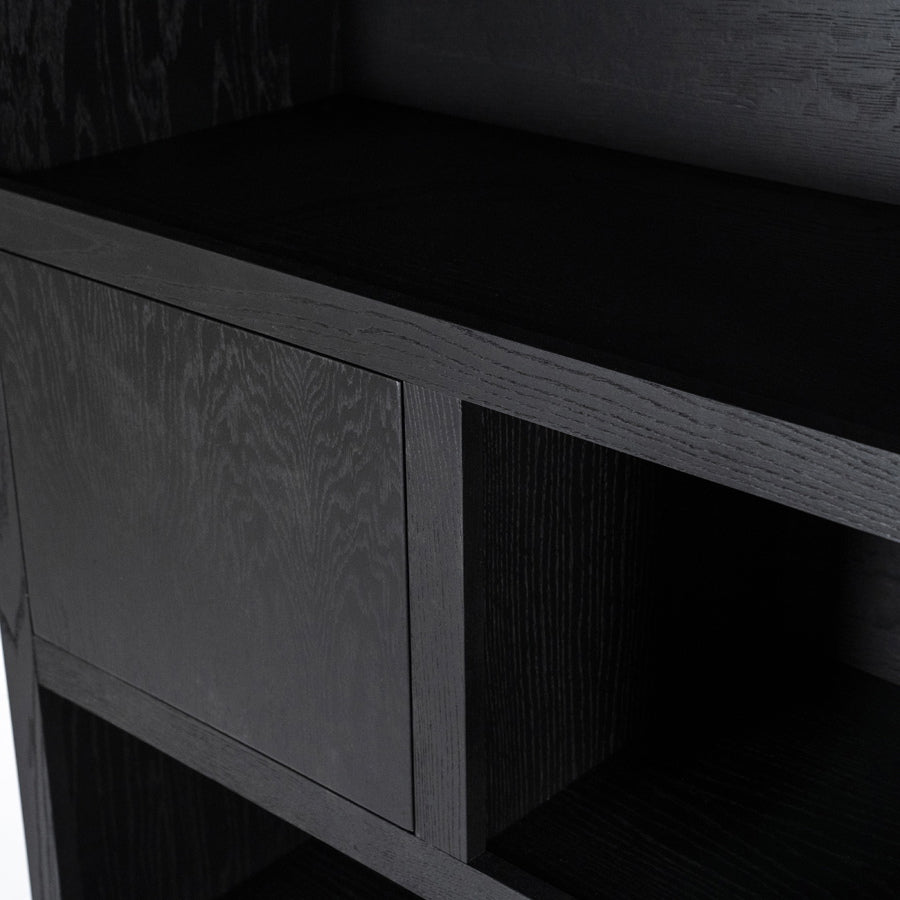 Kabinet Helsinki – eiken & eikenfineer zwart 150x220cm