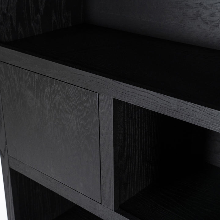 Kabinet Helsinki – eiken & eikenfineer zwart 150x220cm
