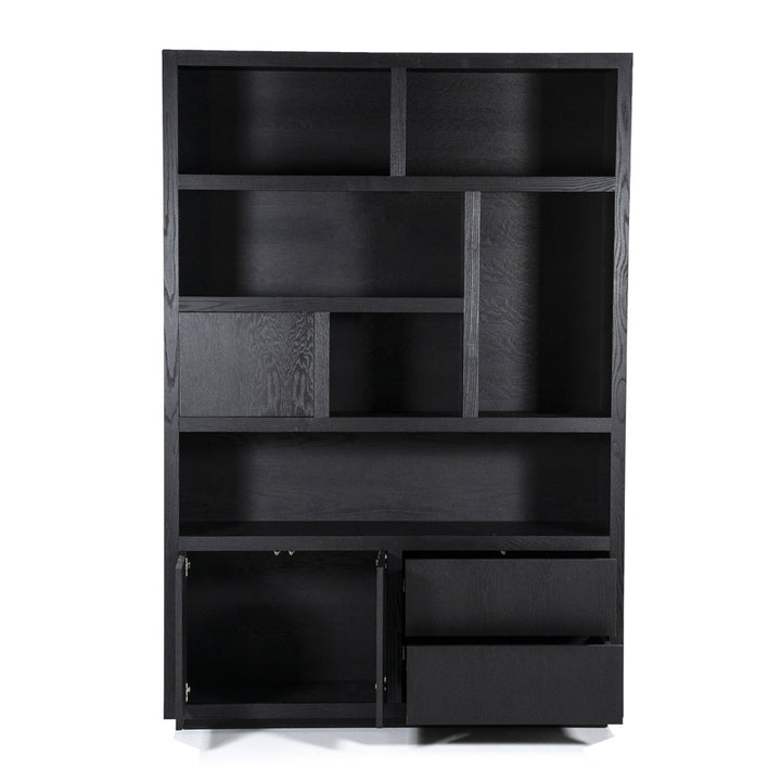 Kabinet Helsinki – eiken & eikenfineer zwart 150x220cm