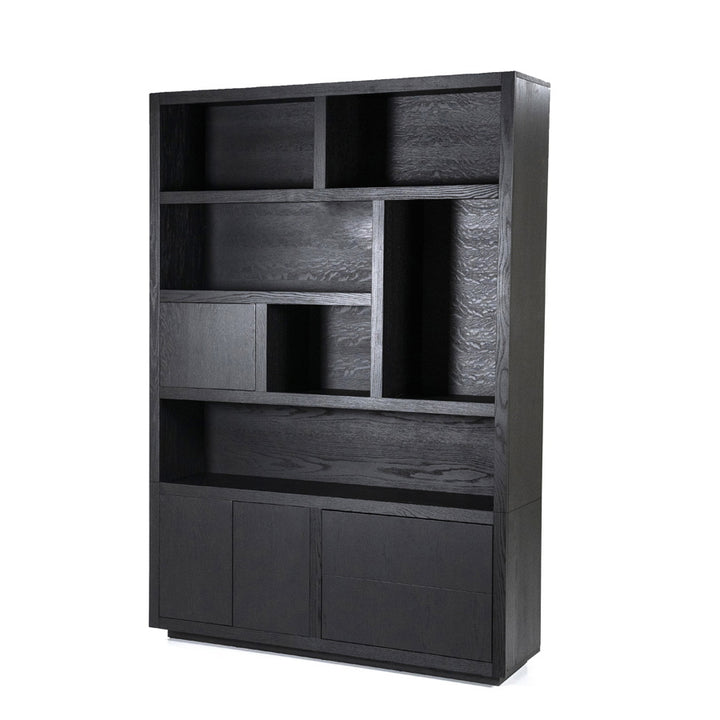 Kabinet Helsinki – eiken & eikenfineer zwart 150x220cm