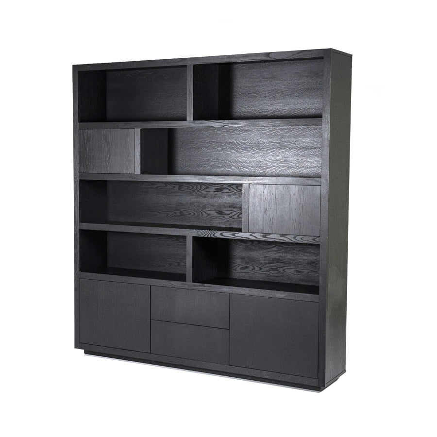 Kabinet Helsinki – eiken & eikenfineer zwart 200x220cm