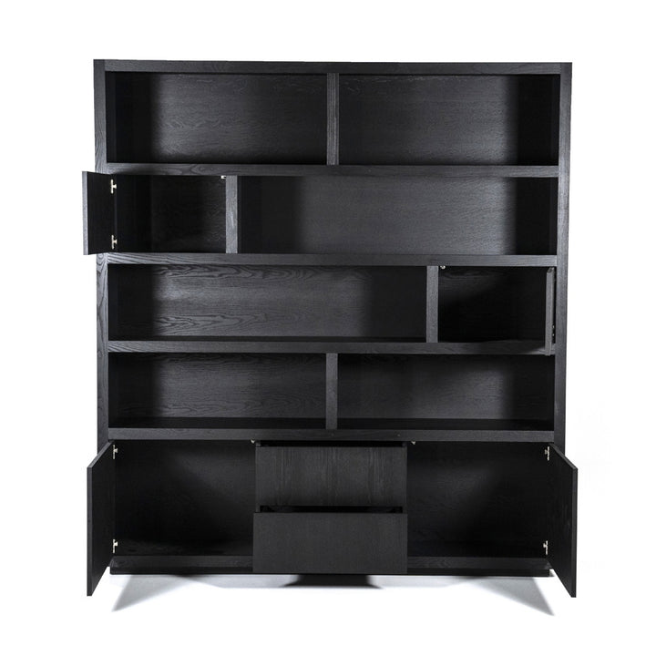 Kabinet Helsinki – eiken & eikenfineer zwart 200x220cm