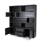 Kabinet Helsinki – eiken & eikenfineer zwart 200x220cm