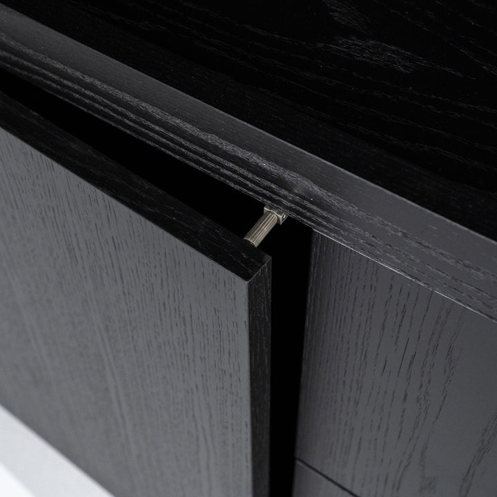 Kabinet Helsinki – eiken & eikenfineer zwart 200x220cm