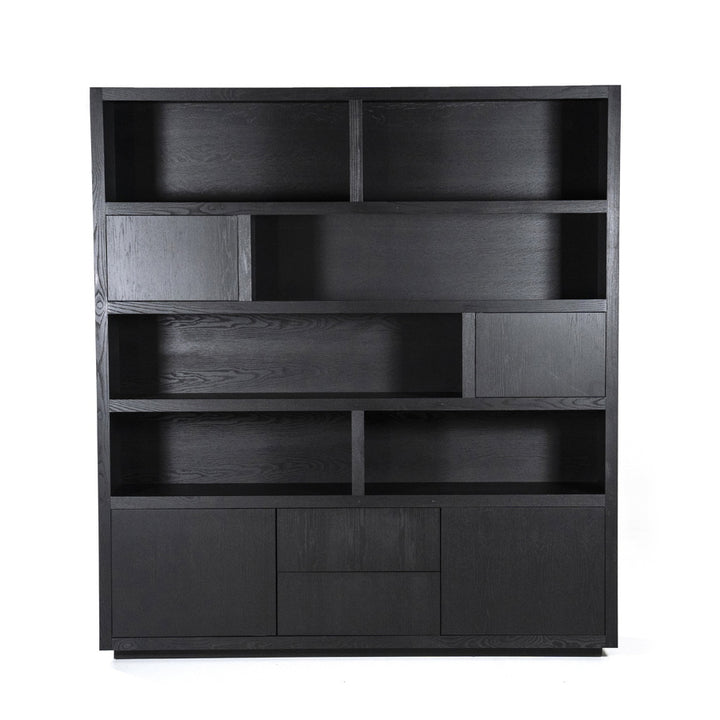 Kabinet Helsinki – eiken & eikenfineer zwart 200x220cm