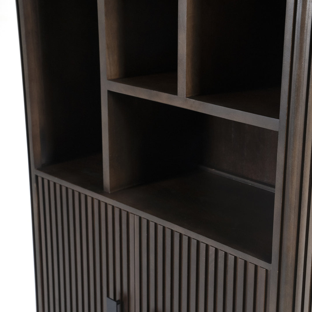 Boekenkast Remi – mangohout & metaal bruin
