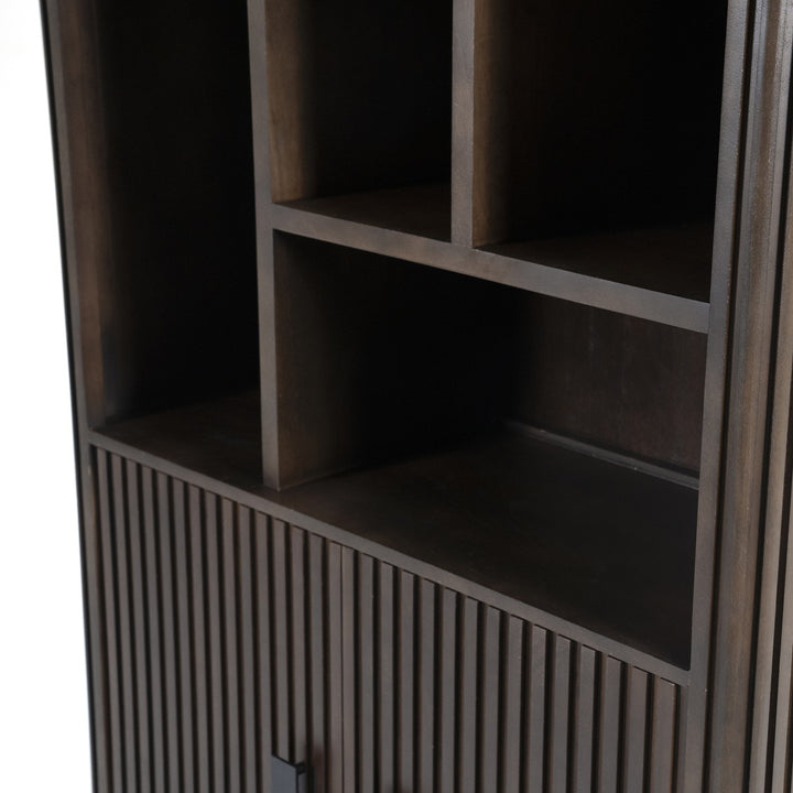 Boekenkast Remi – mangohout & metaal bruin