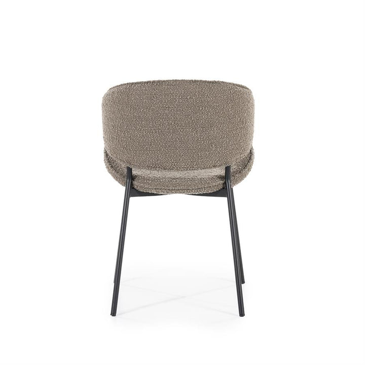 Stoel Tess – stof & metaal bruin spark