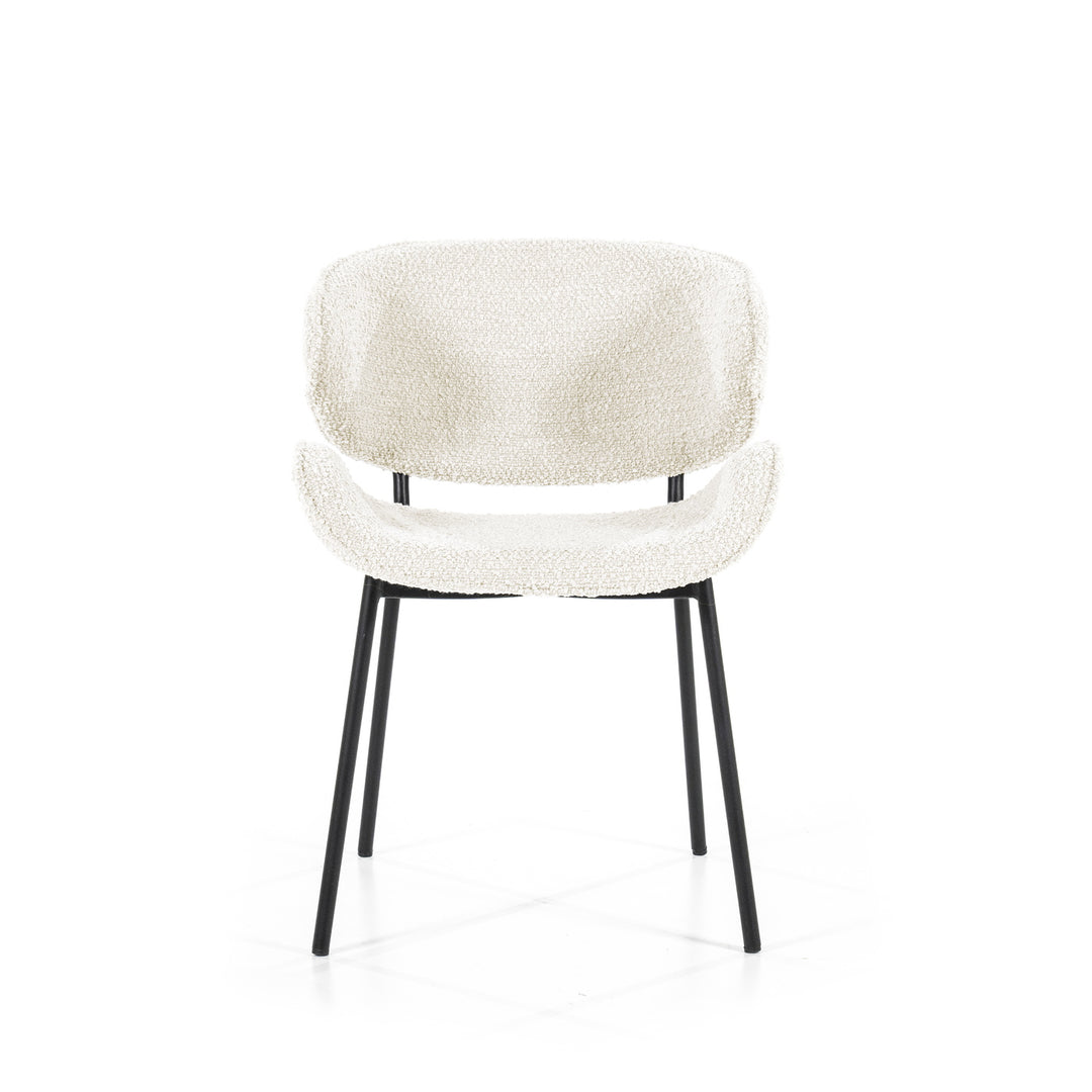 Stoel Tess – stof & metaal beige spark