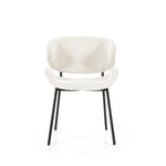Stoel Tess – stof & metaal beige spark