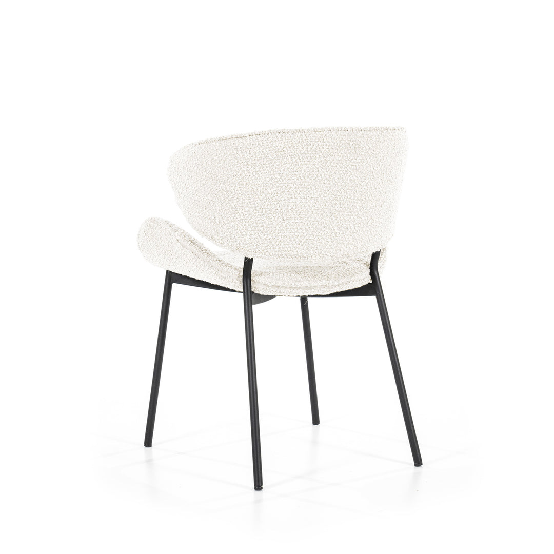 Stoel Tess – stof & metaal beige spark