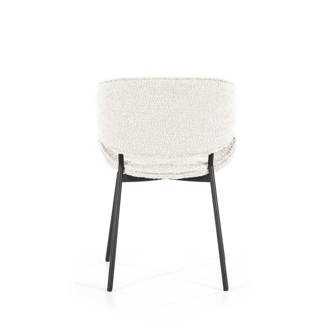 Stoel Tess – stof & metaal beige spark