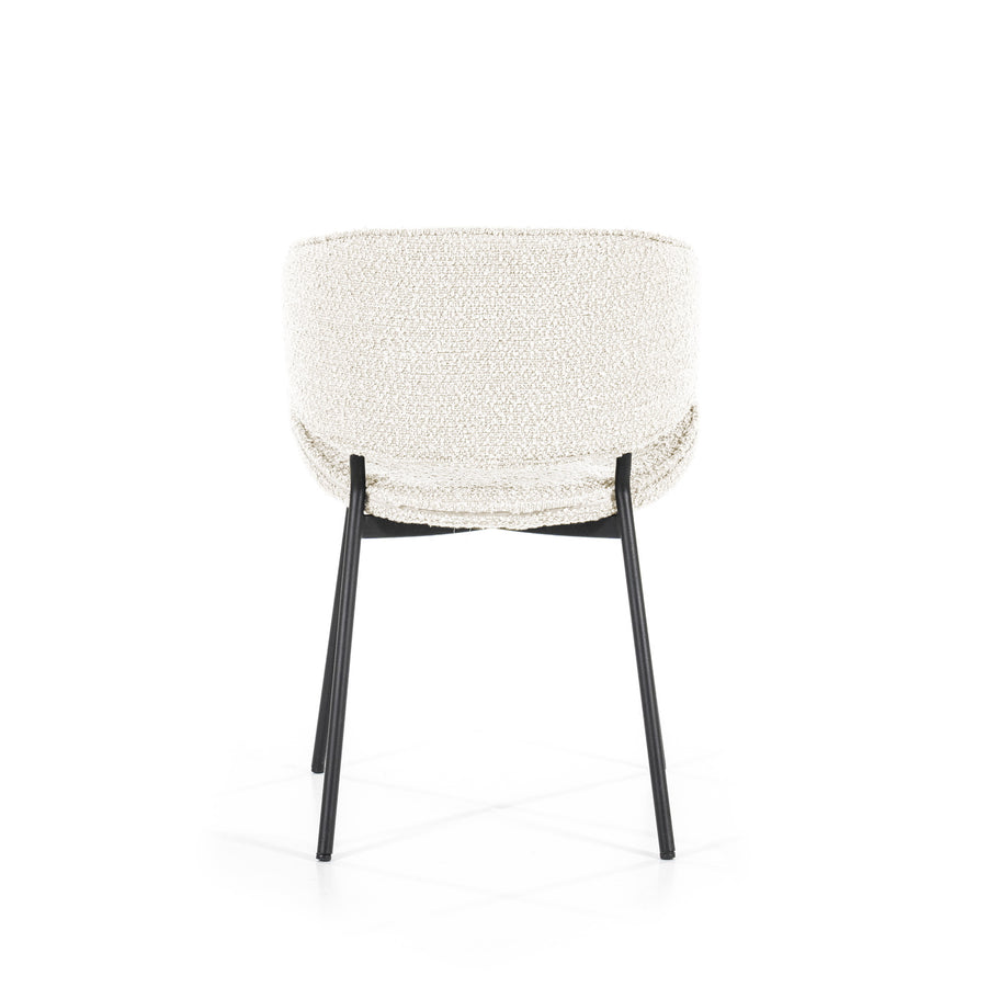Stoel Tess – stof & metaal beige spark