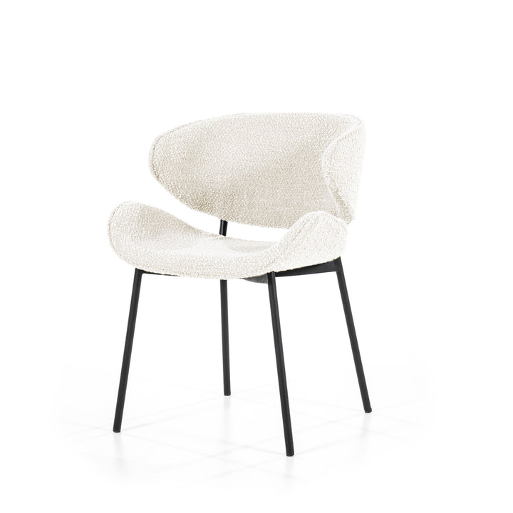 Stoel Tess – stof & metaal beige spark