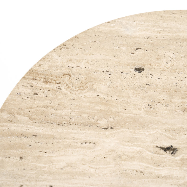 Bijzettafel Aime – travertin beige
