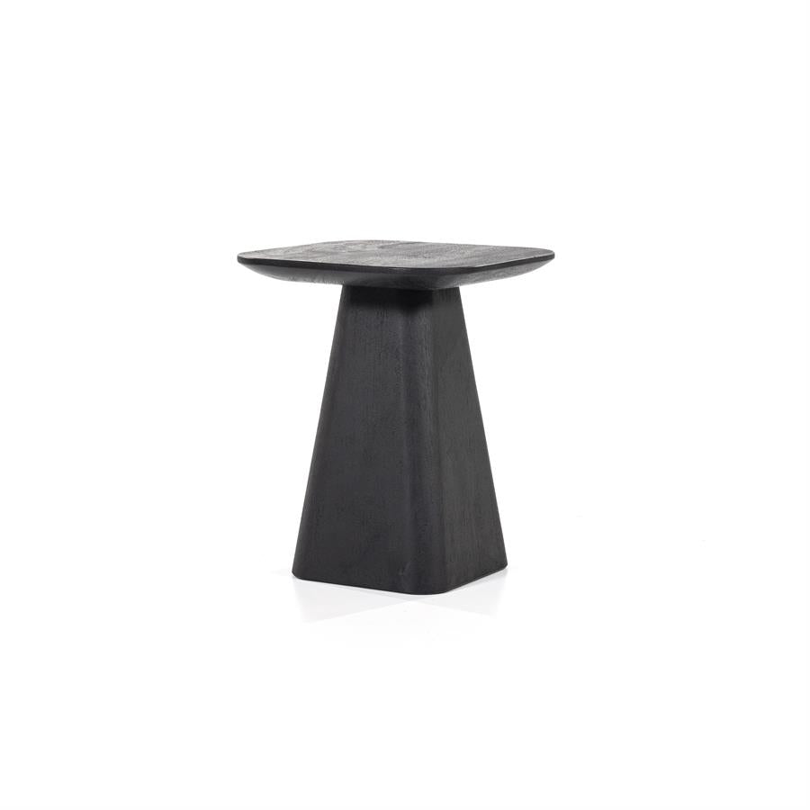 Bijzettafel Aron – mangohout zwart 40x40cm