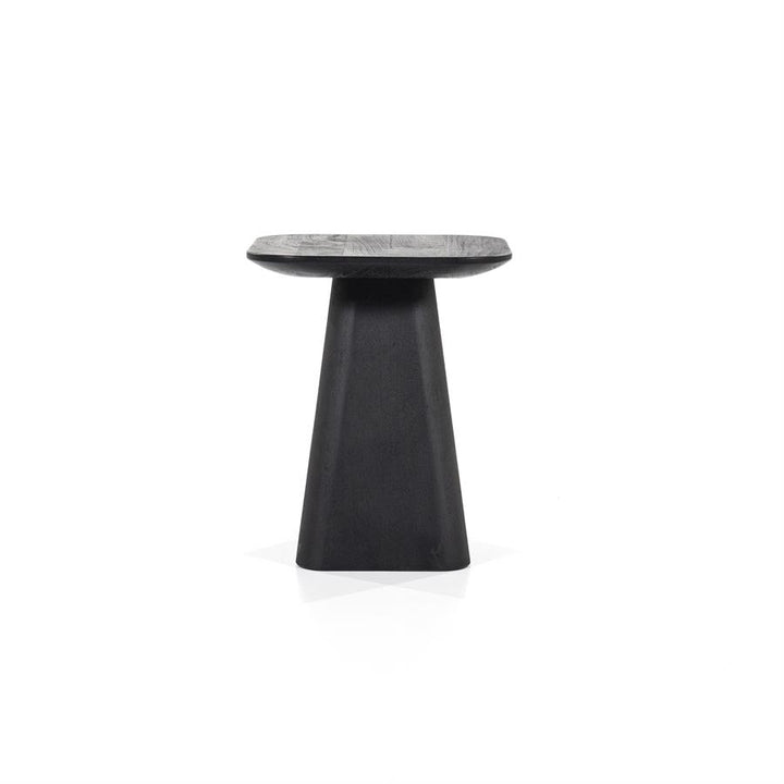 Bijzettafel Aron – mangohout zwart 40x40cm
