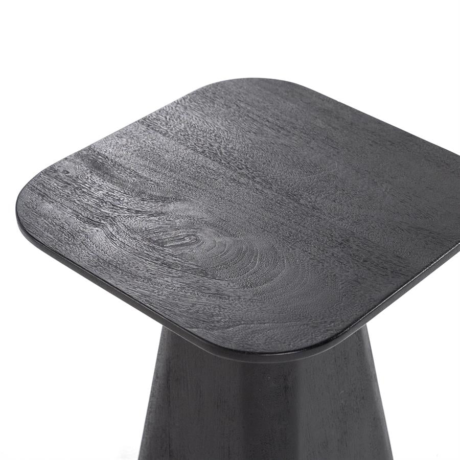 Bijzettafel Aron – mangohout zwart 40x40cm