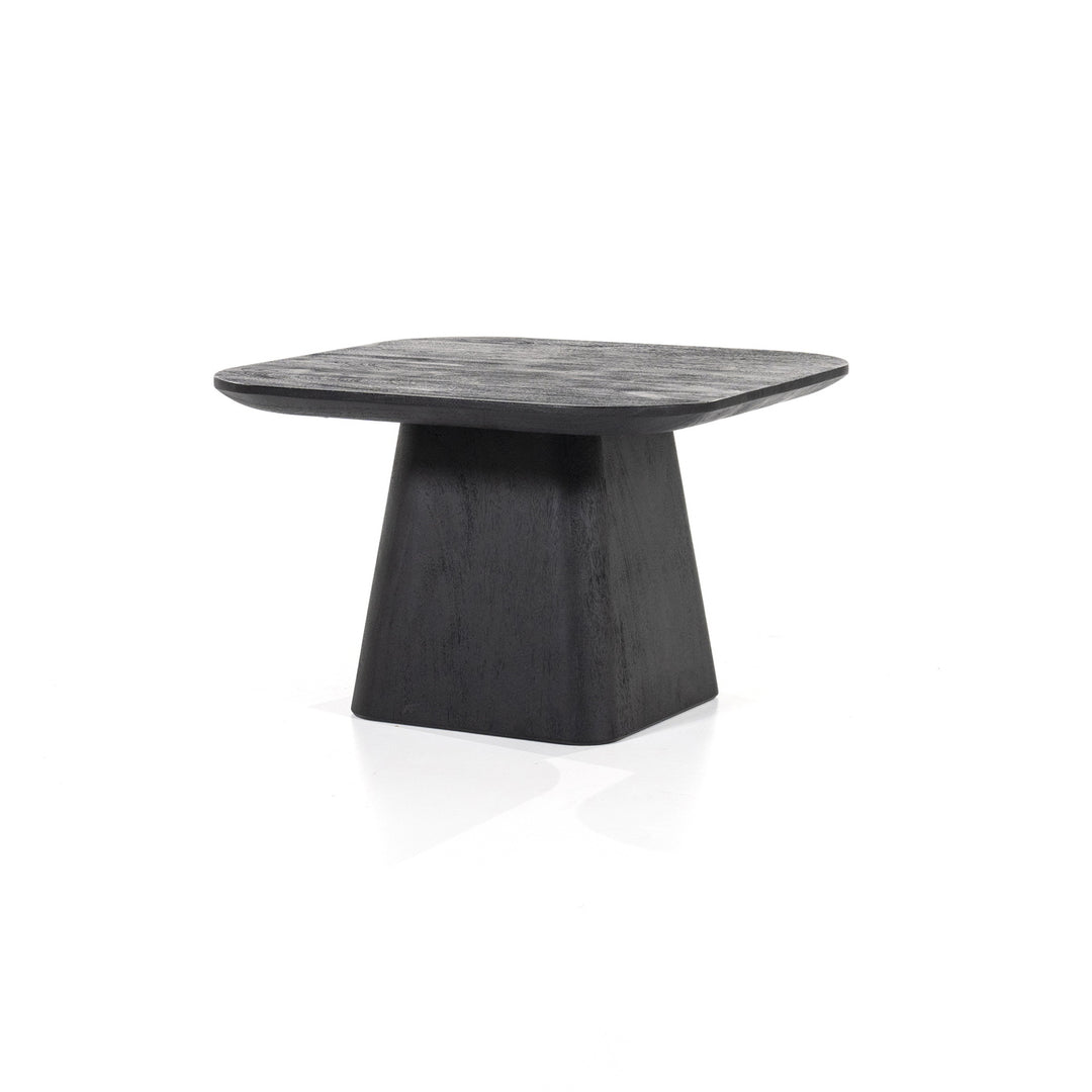 Bijzettafel Aron – mangohout zwart 60x60cm