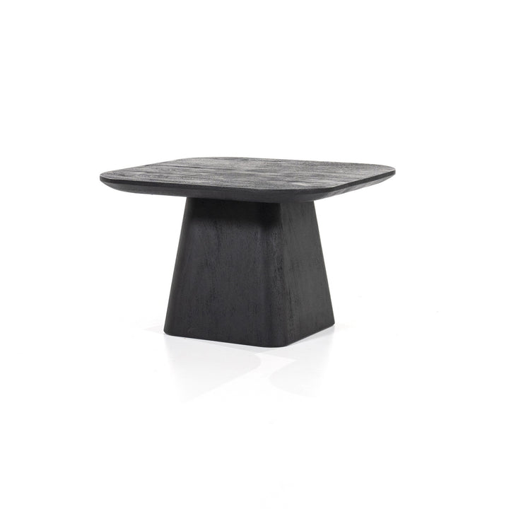 Bijzettafel Aron – mangohout zwart 60x60cm