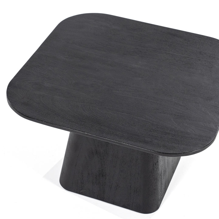 Bijzettafel Aron – mangohout zwart 60x60cm