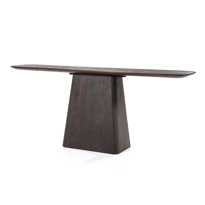 Sidetable Aron – mangohout bruin 180x40cm