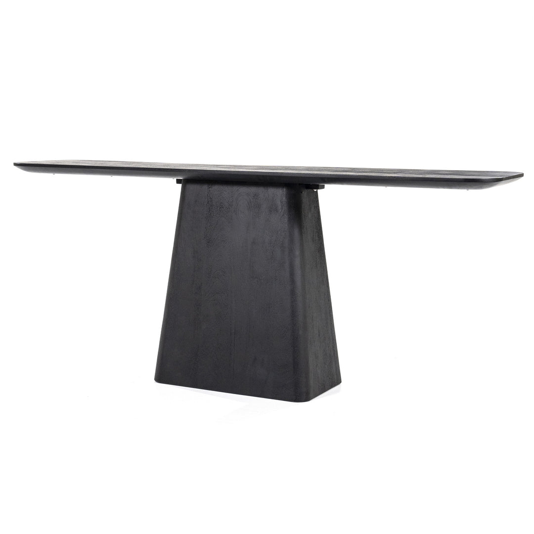 Sidetable Aron – mangohout zwart 180x40cm
