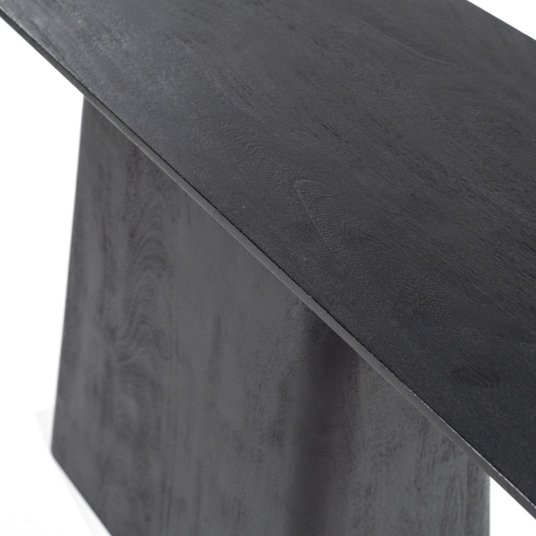 Sidetable Aron – mangohout zwart 180x40cm