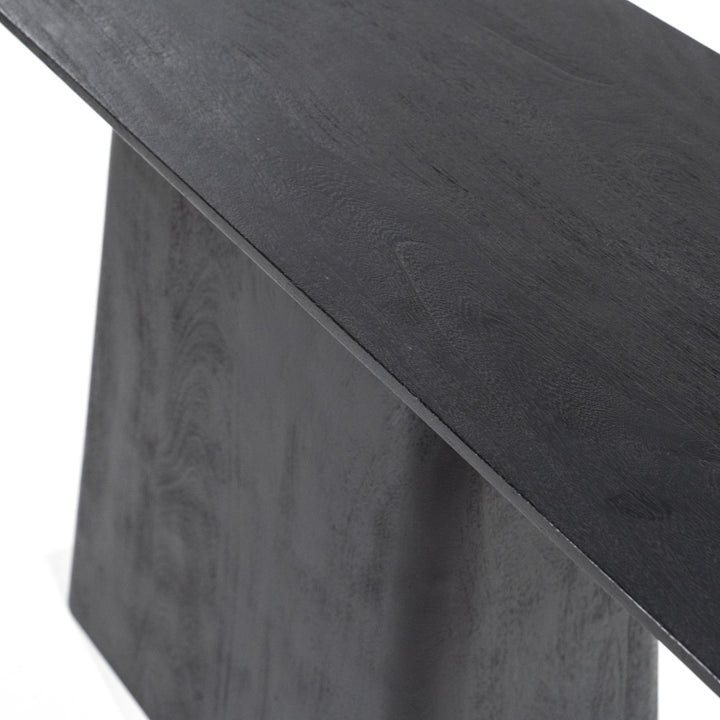 Sidetable Aron – mangohout zwart 180x40cm