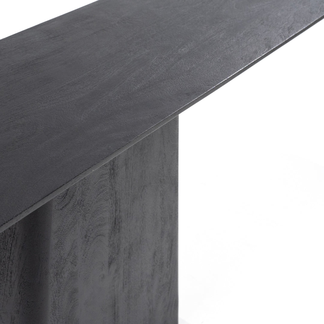 Sidetable Aron – mangohout zwart 180x40cm