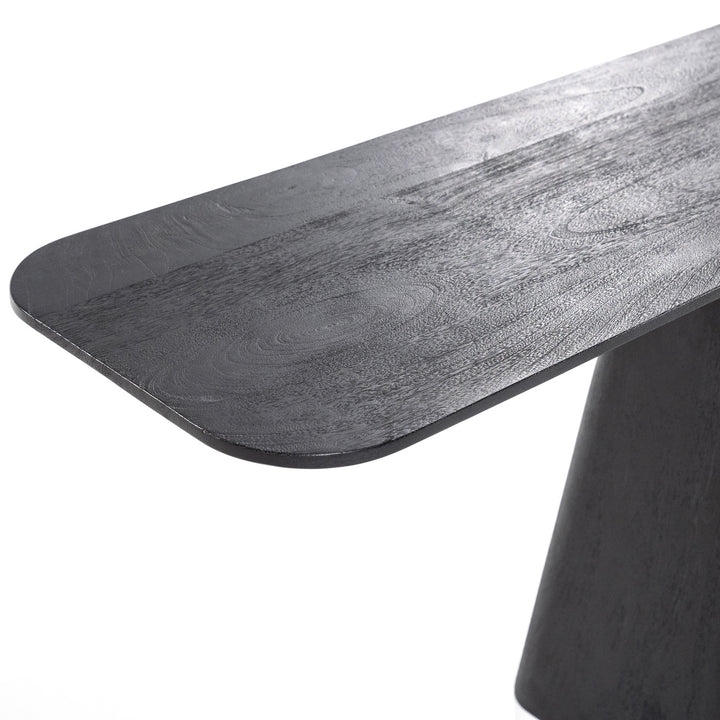 Sidetable Aron – mangohout zwart 180x40cm