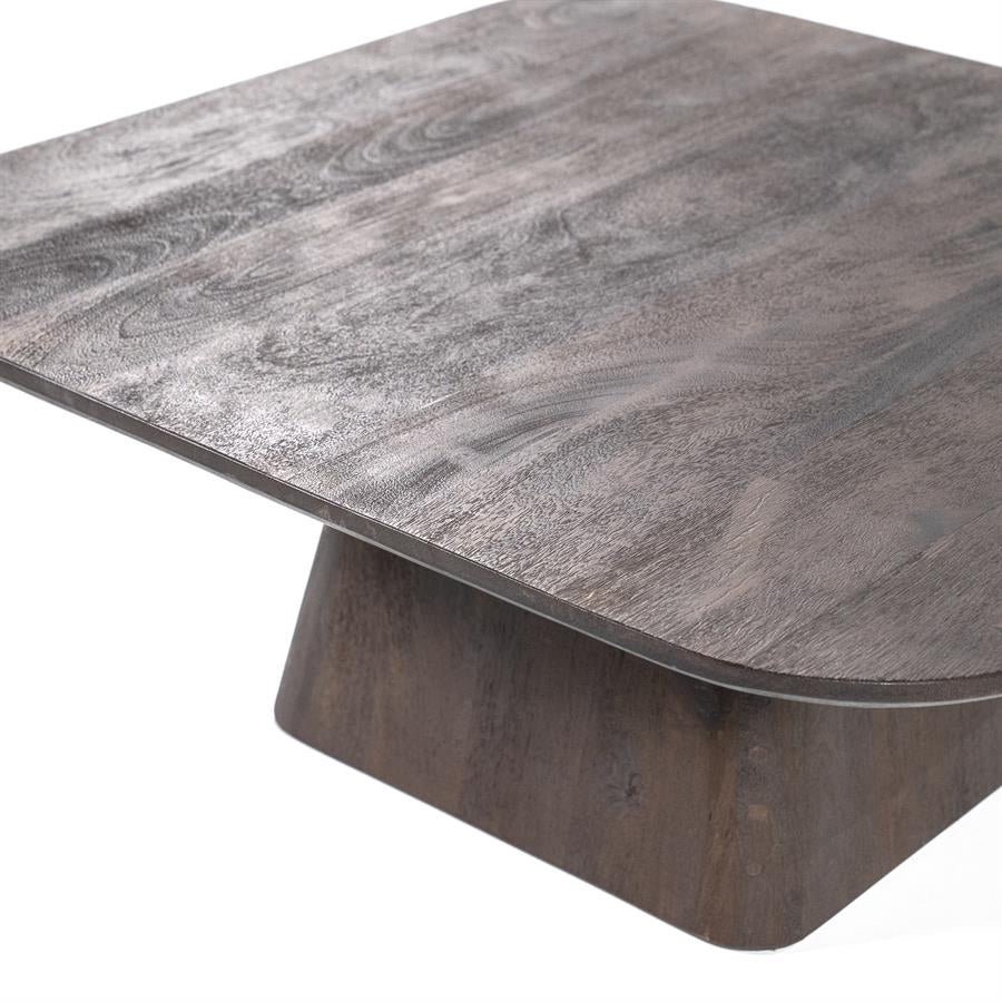 Salontafel Aron vierkant – mangohout bruin 80x80cm