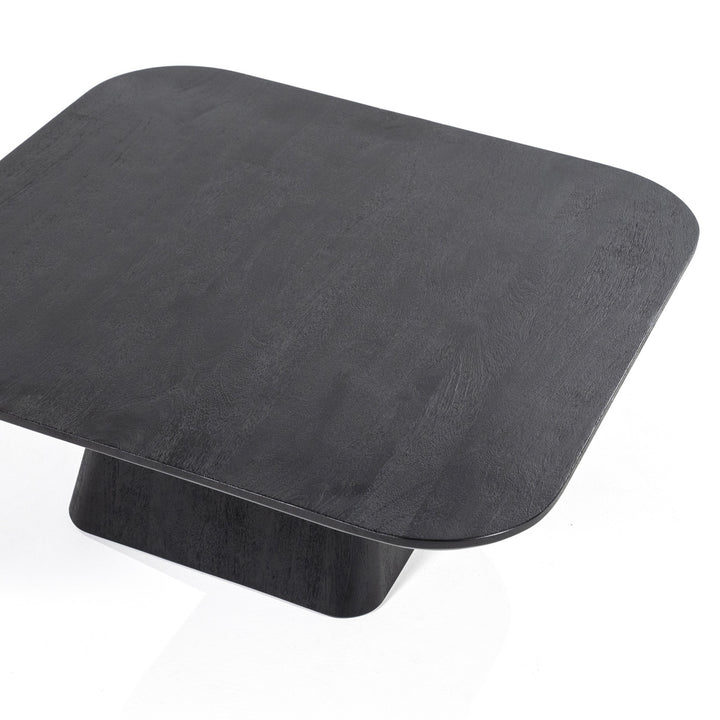 Salontafel Aron vierkant – mangohout zwart 80x80cm