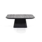 Salontafel Aron vierkant – mangohout zwart 80x80cm