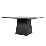 Vierkante eettafel Aron mangohout zwart 150x150 cm