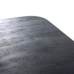 Vierkante eettafel Aron detail zwart mangohout