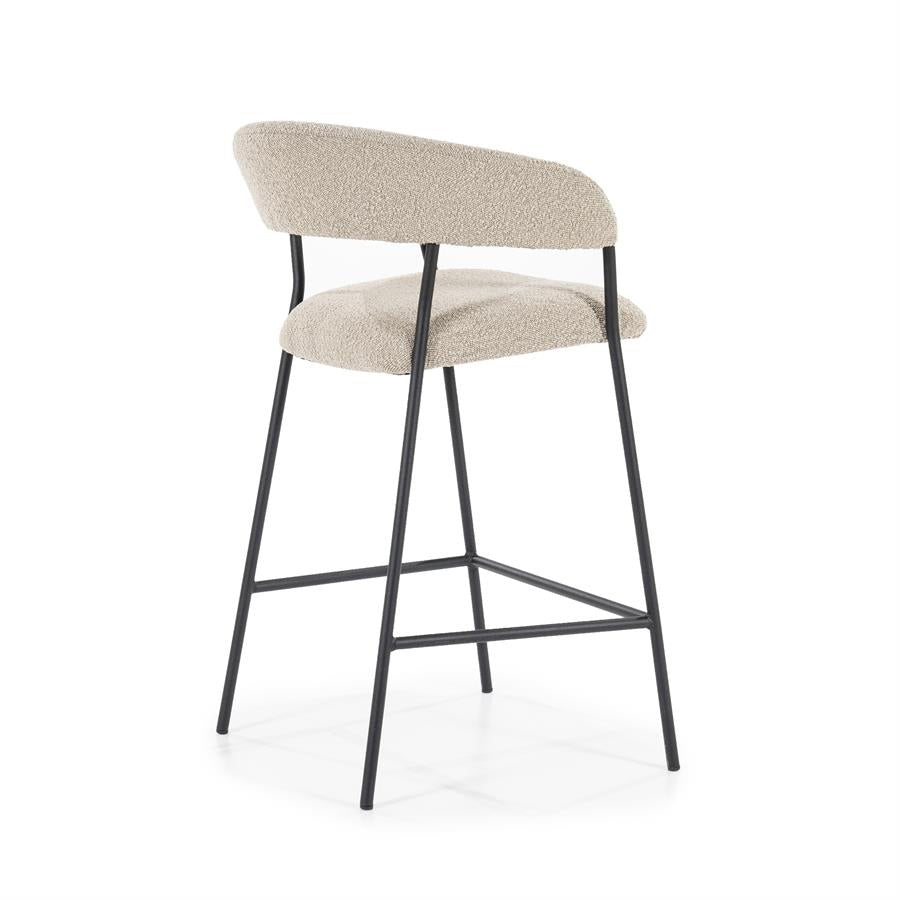 Barstoel Luka – polyester & metaal taupe copenhagen