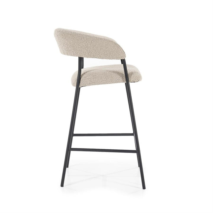 Barstoel Luka – polyester & metaal taupe copenhagen