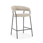 Barstoel Luka – polyester & metaal taupe copenhagen