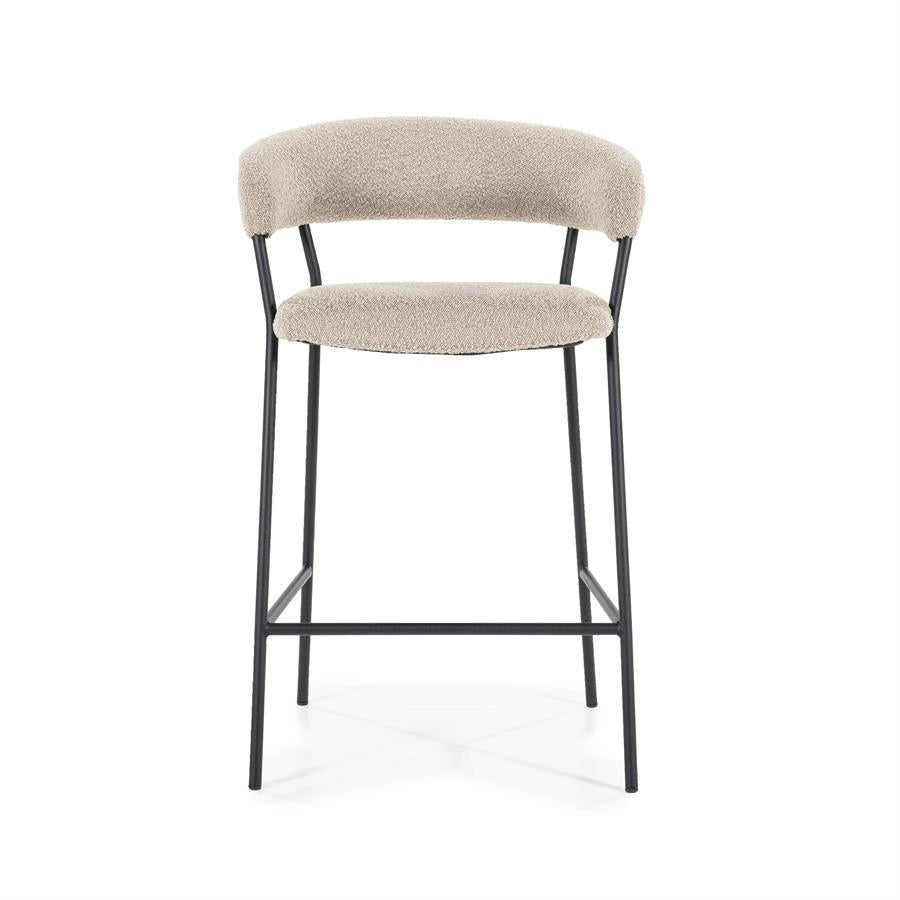 Barstoel Luka – polyester & metaal taupe copenhagen