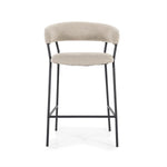 Barstoel Luka – polyester & metaal taupe copenhagen