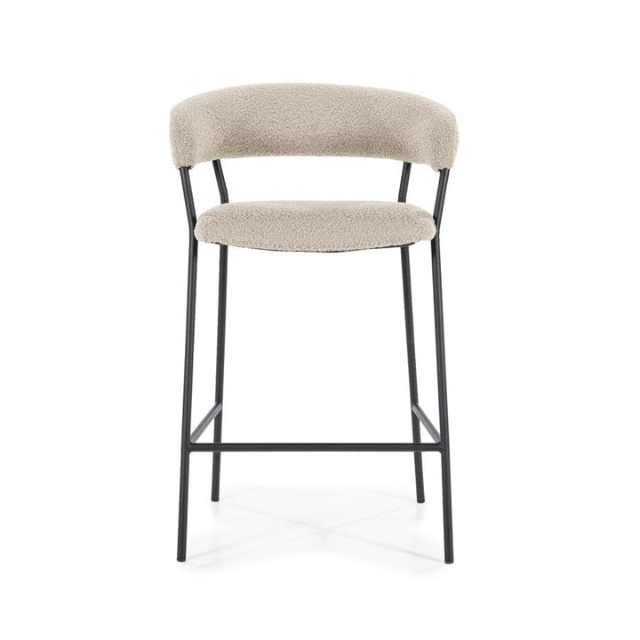 Barstoel Luka – polyester & metaal taupe copenhagen