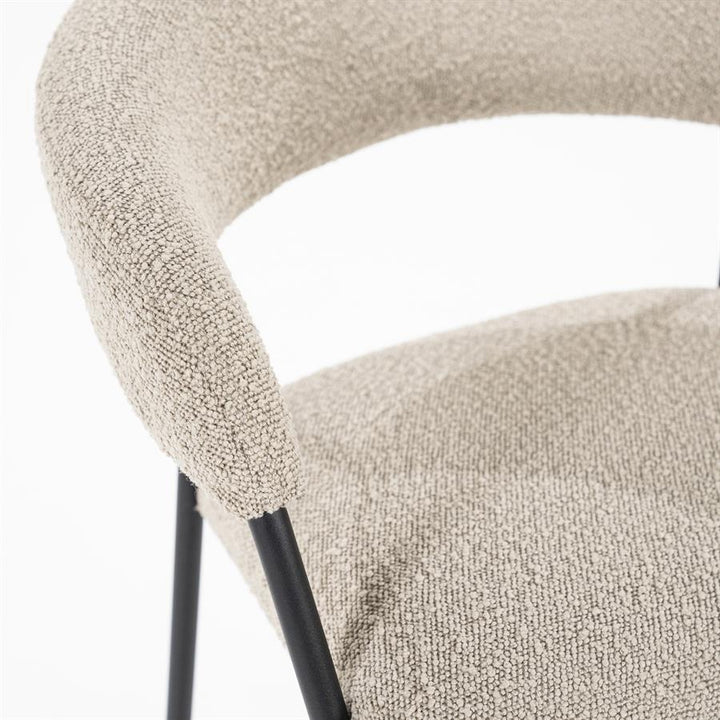 Barstoel Luka – polyester & metaal taupe copenhagen