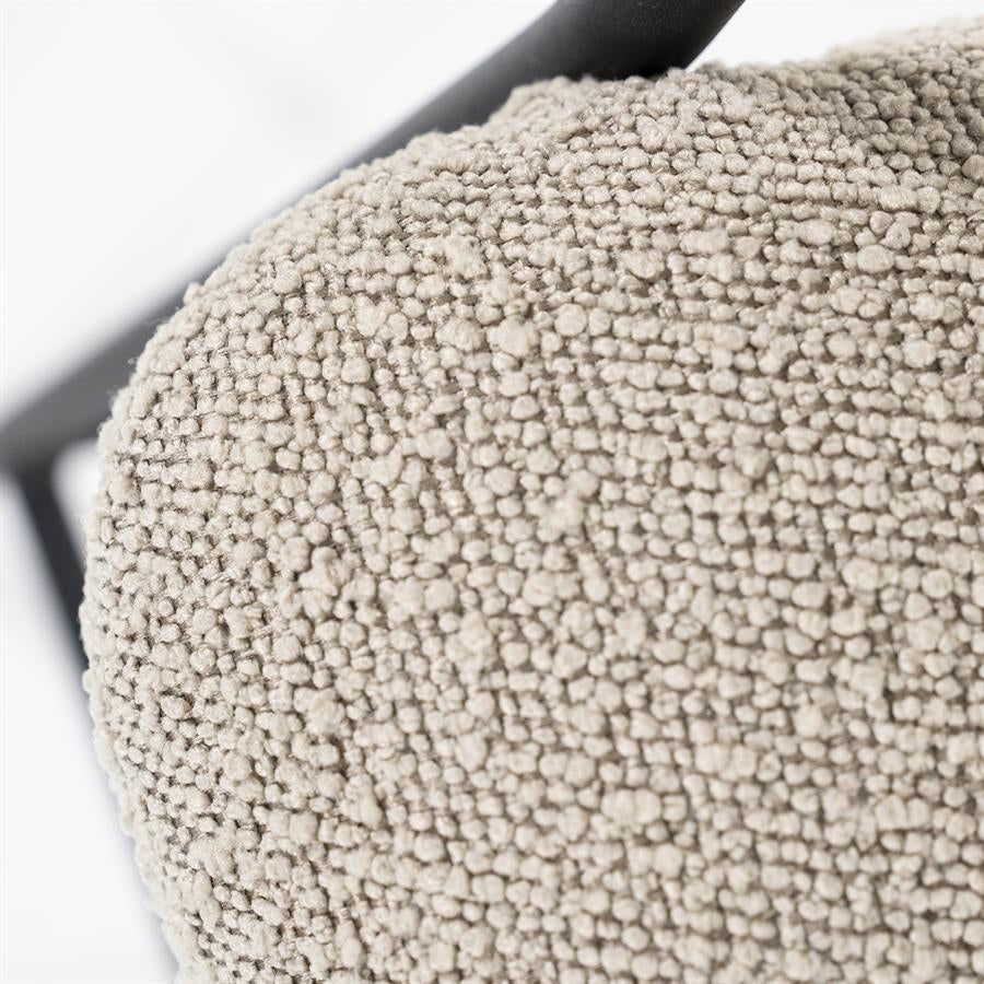 Barstoel Luka – polyester & metaal taupe copenhagen
