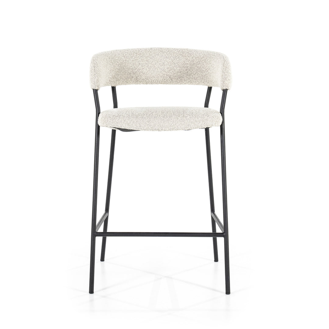 Barstoel Luka – polyester & metaal beige copenhagen