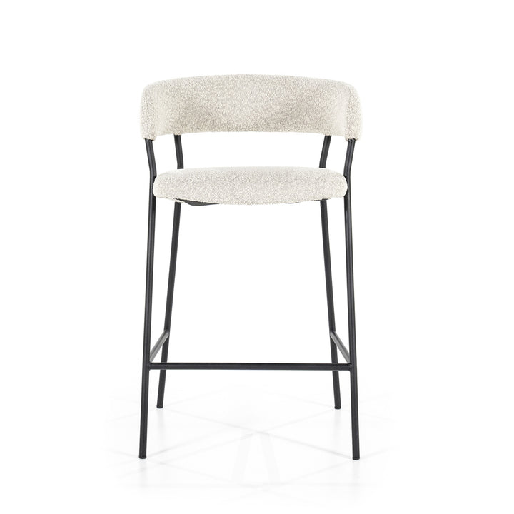 Barstoel Luka – polyester & metaal beige copenhagen